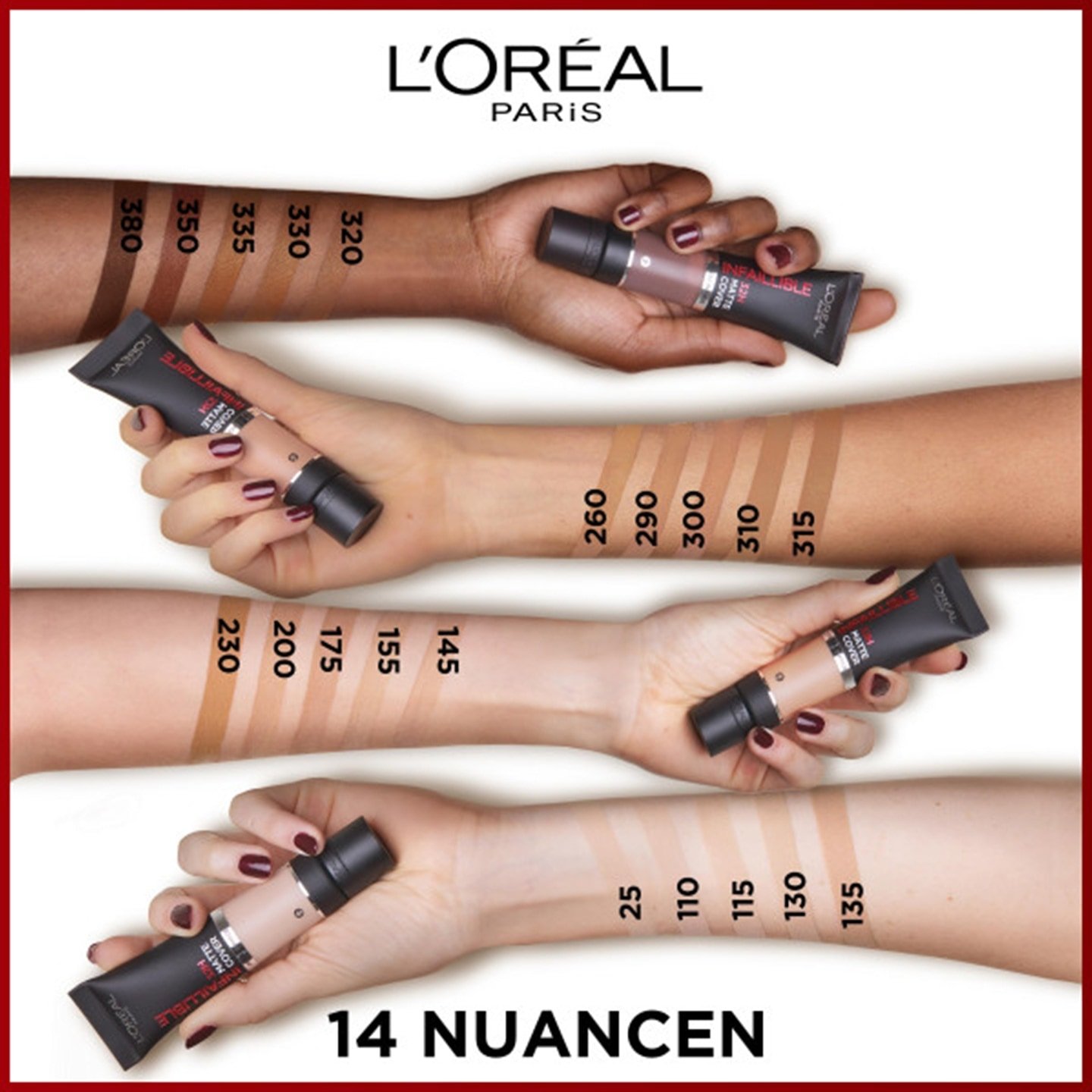 L'Oréal Matte Cover Nuancen